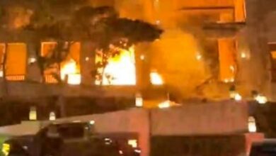 Four injured after Iranian strike causes fire at Dubai hotel