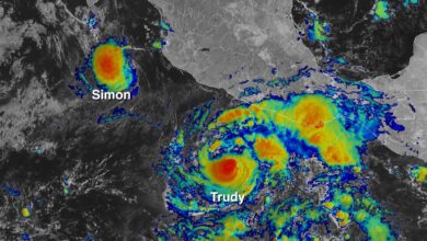 Eastern Pacific sets record for cyclone energy as Trudy targets Mexico and Champi threatens Guam